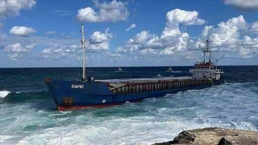 Cargo Ship "RAPID" Runs Aground off Kocaeli’s Kandıra Coast Cargo Ship "RAPID" Runs Aground off Kocaeli’s Kandıra Coast