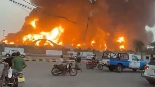 Israeli Air Force Destroys Tank Farm at Port of Hodeidah Israeli Air Force Destroys Tank Farm at Port of Hodeidah