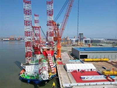 China’s New Installation Vessel Capable of Installing 20MW Turbines