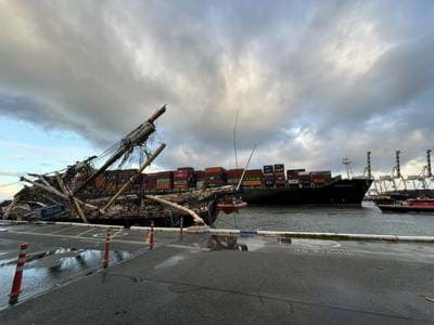 Containership Strikes Tall Ship at Berth in Australia